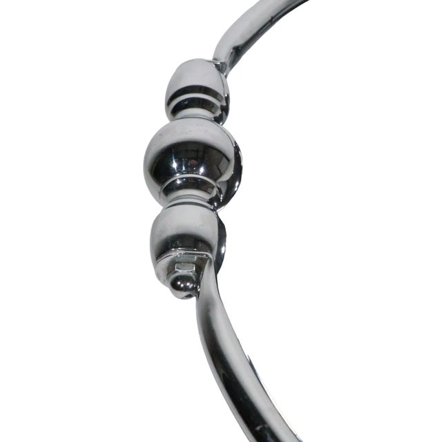 Metal Bright Chrome Fireplace Log Holder C 1970's For Sale - Image 7 of 13