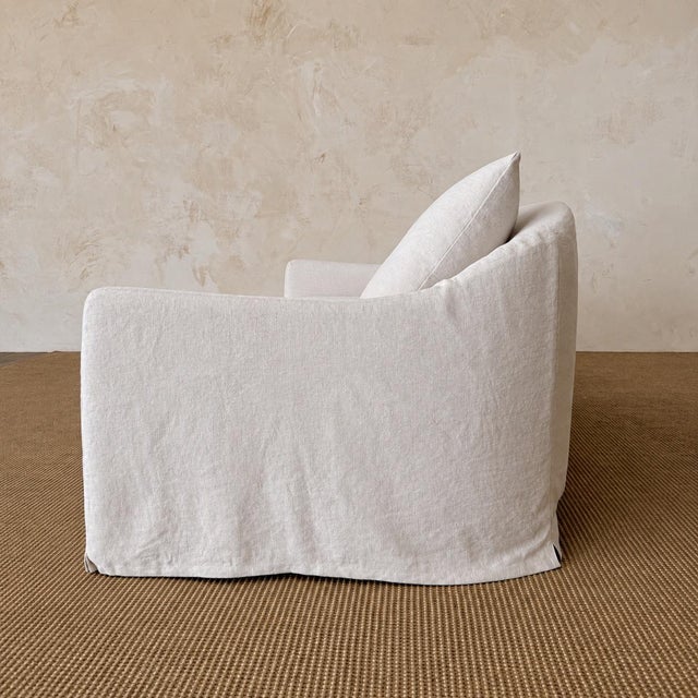 Traditional Lyon Sofa by Bloom Home Inc, Greige Belgian Linen, Modern Design For Sale - Image 3 of 9