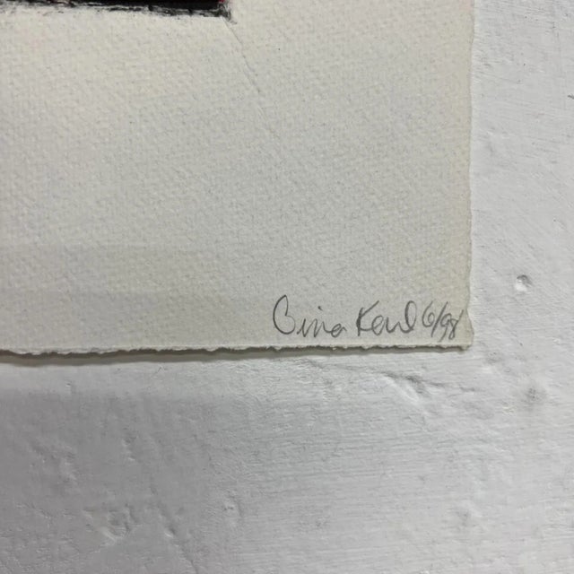 Paper June 1998 Art by Gina Kail Monoprint Scenic Abstract Landscape 6 For Sale - Image 7 of 9