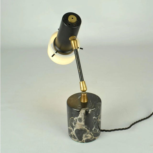 Table Lamp on Black Marble Base from Stilux, 1950s For Sale - Image 6 of 11