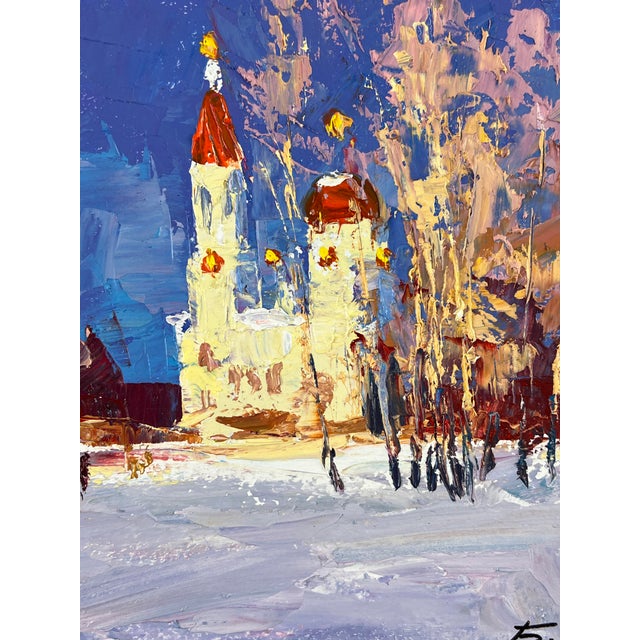 Oil Painting Winter Temple Serdyuk Boris Petrovich For Sale - Image 4 of 10