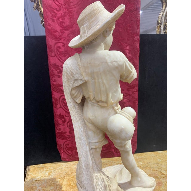 White Unknown, Alabaster Sculpture, 1850, Alabaster For Sale - Image 8 of 10