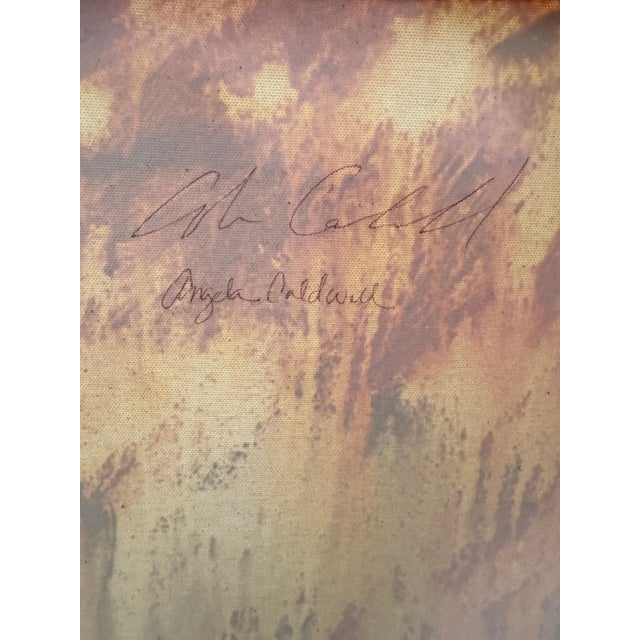 This is an original Angela Caldwell. Instead of heavy-body tube paints that sit thickly on the canvas, she utilizes fluid...