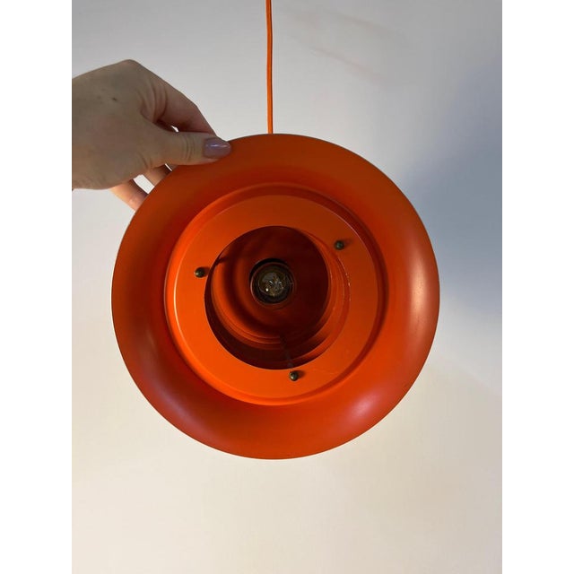 Orange Silver-Orange Pendant Lamp by Carl Thore for Granhaga For Sale - Image 8 of 11