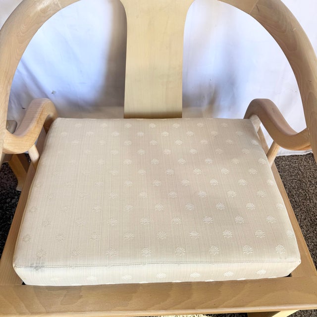 Brown Ming Style Wooden Horseshoe Chairs by Harris Marcus Furniture - A Pair For Sale - Image 8 of 9