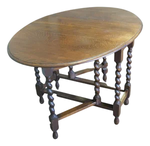 Antique Oak Gate Leg Dining Table, 1890