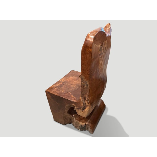 Andrianna Shamaris Sculptural Teak Wood Chair For Sale In New York - Image 6 of 6