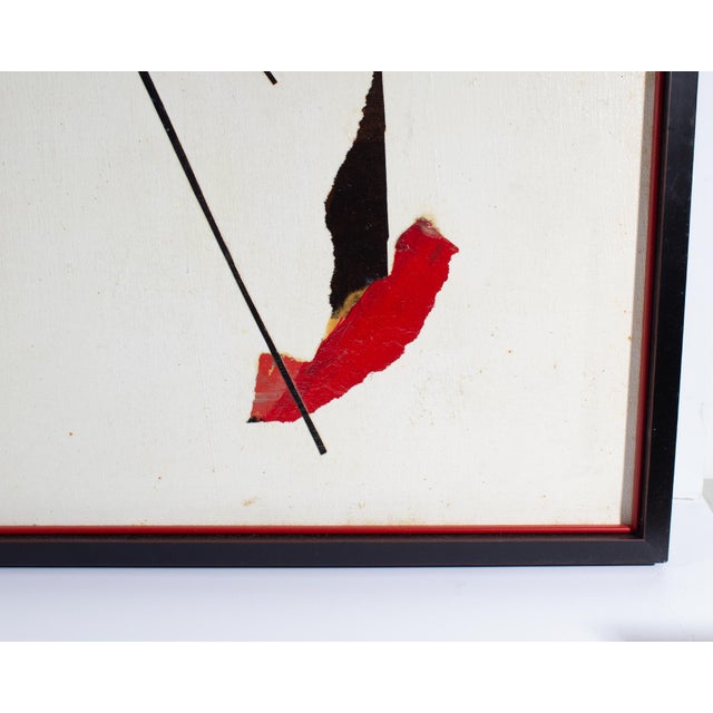 Late 20th Century Abstract Mixed Media Collage and Painting by E. Collier For Sale - Image 5 of 9