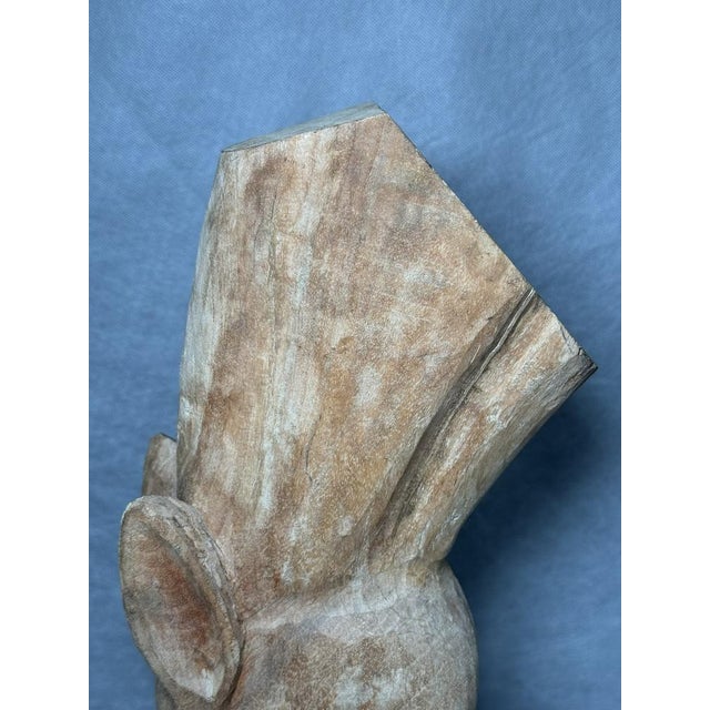 Light Wood Horse Head Sculpture For Sale - Image 5 of 14