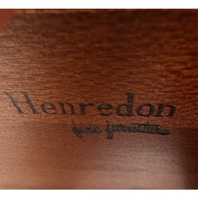 Late 20th Century Henredon Secretary Desk With Glass Shelves For Sale - Image 9 of 11
