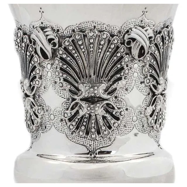 1980s Sterling Silver Goblet / Kiddush Cup For Sale - Image 4 of 7