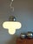 Italian Opal Glass and Chrome Pendant Lamp, 1970s For Sale - Image 4 of 8