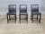 Store Item: Set of Three Statesville Mahogany Frame Black Leather Bar Stools Counter Stools made in North Carolina...