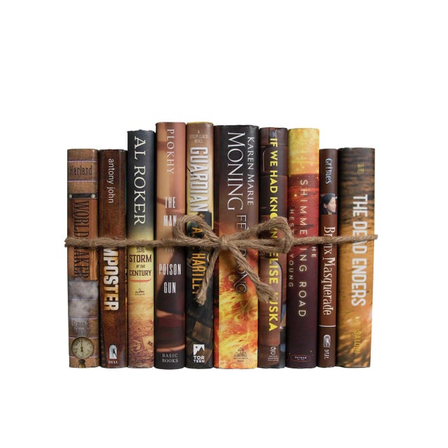 Modern Decorative Books - Autumn Dust Jacket Book Bundle - 1 Foot of Orange Books For Sale - Image 3 of 3