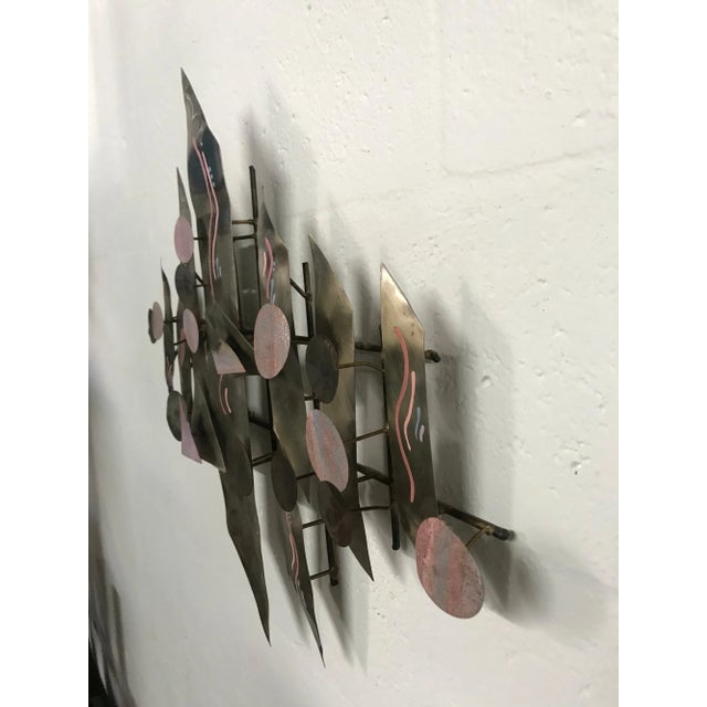 Postmodern Aluminium Wall Sculpture, Signed For Sale - Image 4 of 9