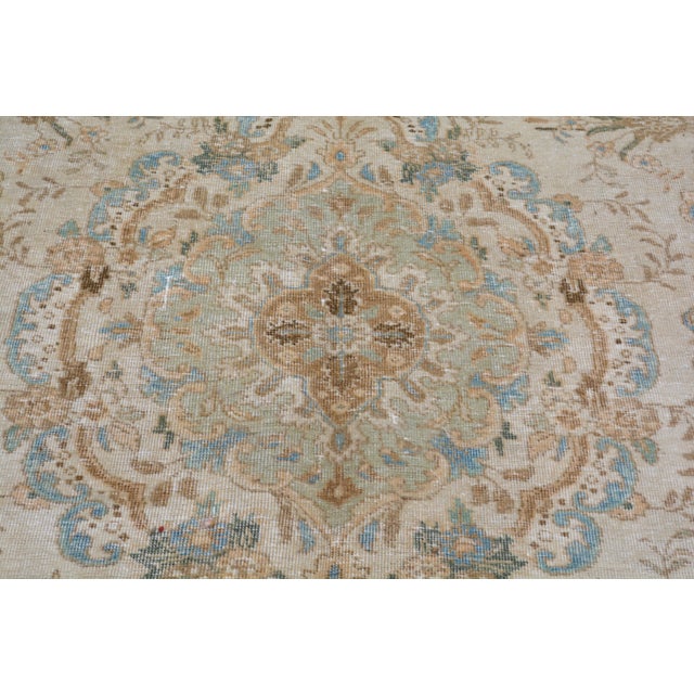 Antique Persian Tabriz Hand Knotted Wool Rug, 6'6''x9'3'' For Sale - Image 4 of 5