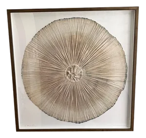 Thai Artist, Fabric Circle, 1990s, Framed