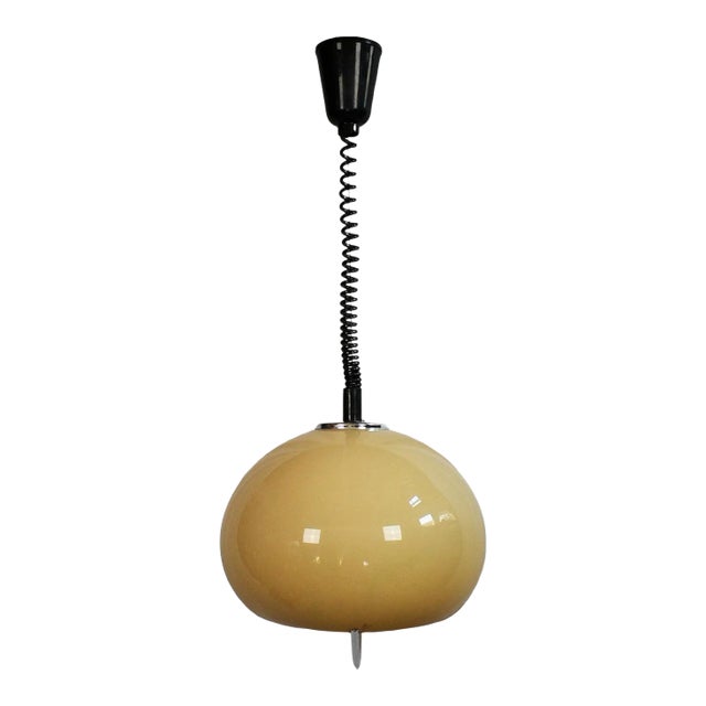 Mid-Century White Pendant Lamp by Guzzini for Meblo, 1970s For Sale