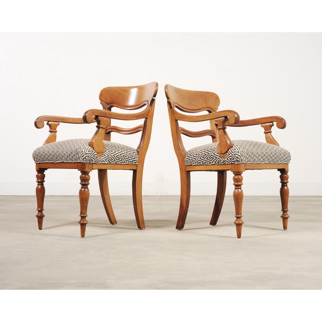 Set of Six English William IV Fruitwood Upholstered Dining Chairs For Sale - Image 11 of 18