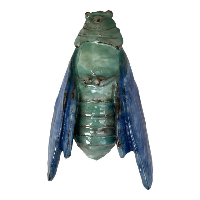 Large Terracotta Majolica Cicada Bavent Normandy For Sale