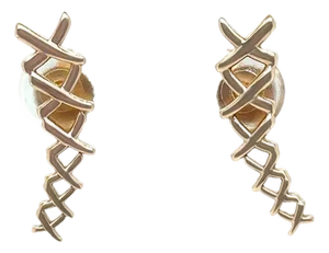 Tiffany & Co. 18ct Rose Gold Paloma Picasso Graffiti Earrings 5g, A Pair