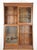 Antique oak barrister bookcase with two sections that feature clear sliding glass doors. Each section has one adjustable...