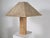 Large hexagonal cork table lamp by Ingo Maurer for Design M, Germany, 1974. This sculptural table lamp is constructed from...