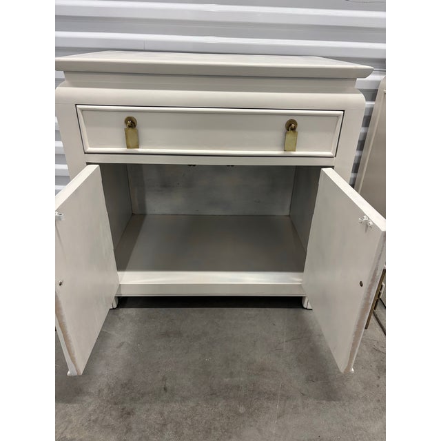 Antique White 1980s Vintage Chin Hua Nightstands by Century Furniture- A Pair For Sale - Image 8 of 12