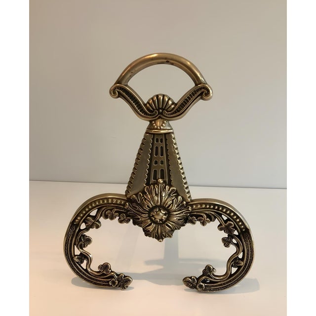 Neoclassical 1900s Neoclassical Style Bronze Andirons - a Pair For Sale - Image 3 of 8