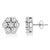 Floral and beautiful, these .925 sterling silver stud earrings feature sparkling lab grown diamonds in a prong setting....