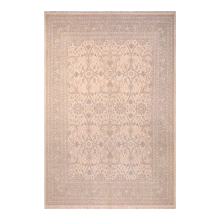 Sunfaded Beige/Green Wool Rug - 8'1'' X 9'11'' For Sale