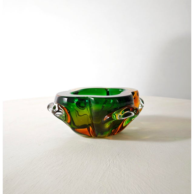 Glass Vintage Italian Sommerso Murano Glass Bowl, 1960s For Sale - Image 7 of 16