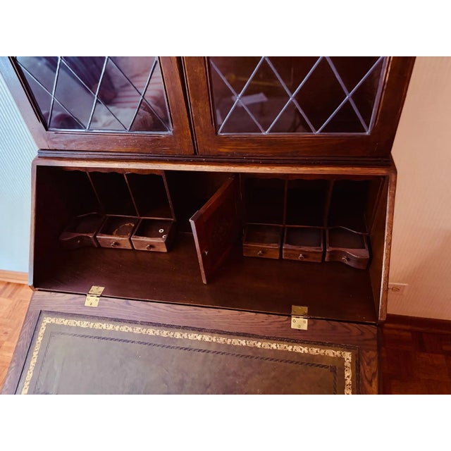 Vintage Traditional Ethan Allen Secretary Desk/Bookcase For Sale - Image 9 of 11