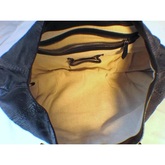 Black Jil Sander Black Python Snakeskin Handbag Tote For Sale - Image 8 of 8