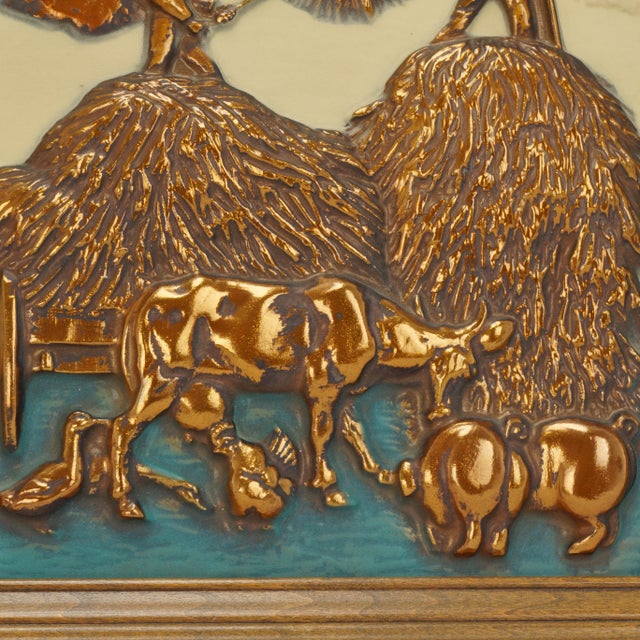 Copper Three 1960's Farm 3d Wall Art Ideal Originals California For Sale - Image 8 of 13