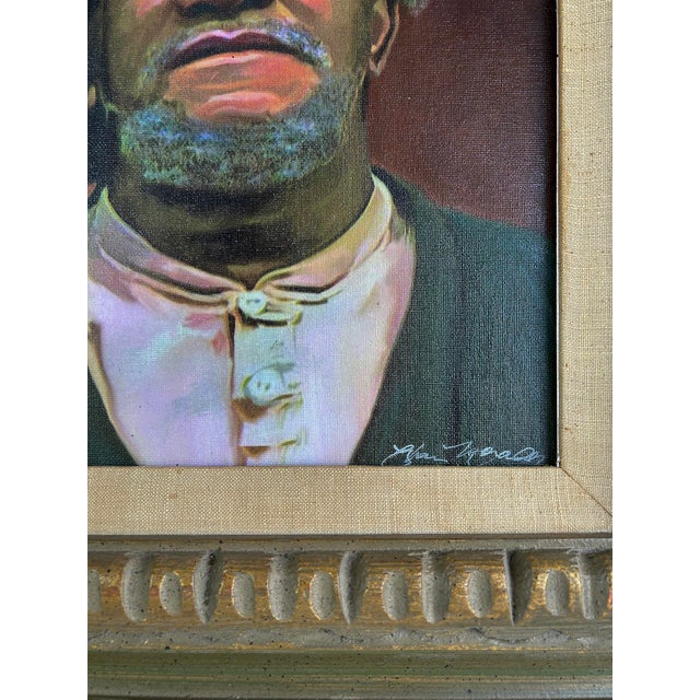 Modern Redd Foxx Painting on Board by Detroit, MI Artist Eban Morales For Sale - Image 3 of 5