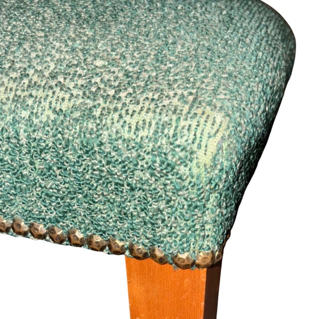 Wood Mid Century Modern Upholstered Side/Desk Chair For Sale - Image 7 of 8