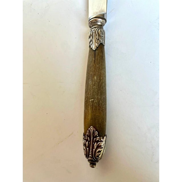 Vintage French Saint Joanis Silver Trimmed Knives - Set of 11 For Sale In Dallas - Image 6 of 9