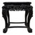 Antique Chinese Floral Carved Rosewood & Rouge Marble Top Side Table C1920 For Sale - Image 9 of 11