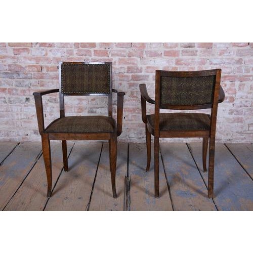 Jules Leleu French Art Deco Chairs in Beech by Jules Leleu, 1930s, Set of 2 For Sale - Image 4 of 15