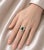 Art Deco Late 20th Century Size 6.75 14K White Gold Green Tourmaline Diamond Ring For Sale - Image 3 of 3