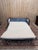1980s Louis XVI Style Sofa Bed in Mahogany-Stained Beechwood and Blue Velvet, 1980s For Sale - Image 5 of 9