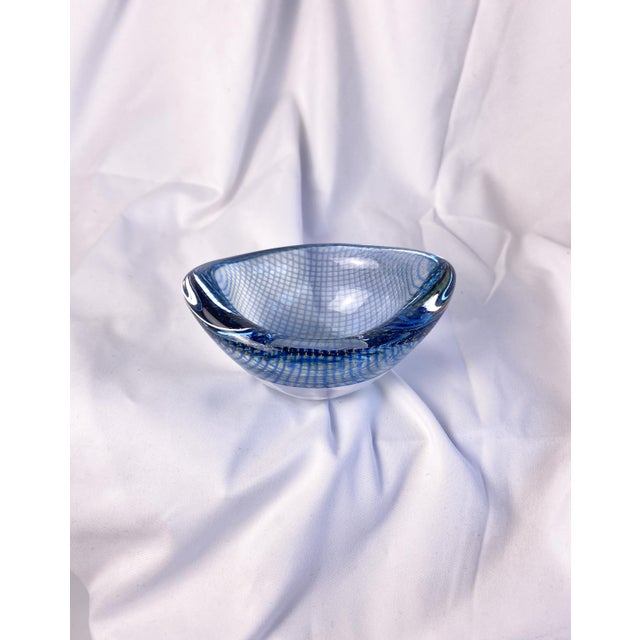 Mid-Century Modern Orrefors Crystal "Kraka" Small Bowl Signed by Artist Sven Palmqvist For Sale - Image 3 of 15