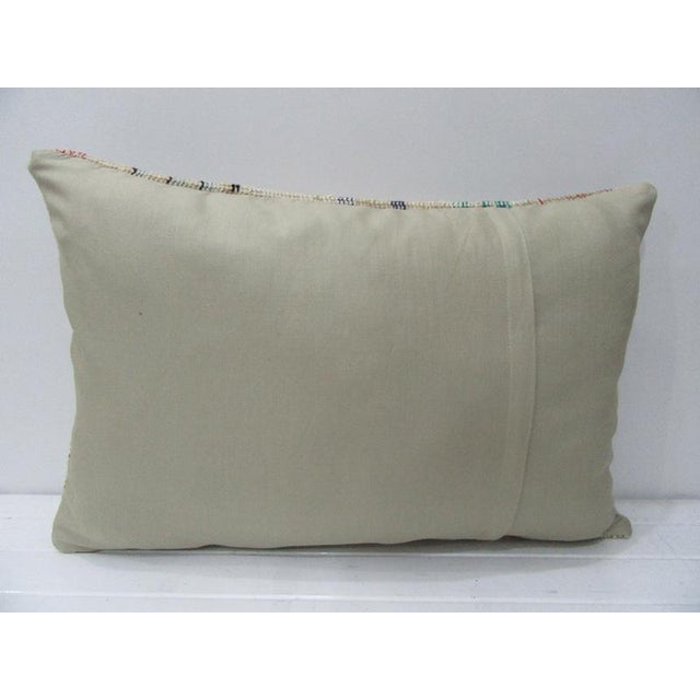 Contemporary Turkish Floral Decorative Handmade Cushion Cover - 24ʺW × 16ʺH For Sale - Image 3 of 4