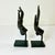 Coffee Mid-Century Asian Boho Chic Cast Metal Buddha Hands Sculpture - Set of 2 For Sale - Image 8 of 13