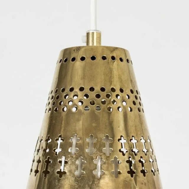 Metal Modern Brass Pendant Light by Hans Bergström, 1950s For Sale - Image 7 of 10