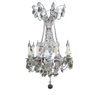 Antique Marie-Antoinette Style Chandelier in Crystal, 1890s For Sale