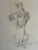Surrealism Carlo Canevari Signed Original "Sad Clown" Graphite Drawing With Rose Mark For Sale - Image 3 of 8