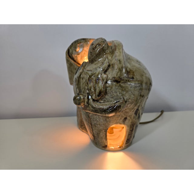Sculptural Sandstone Lamp by Annie Maume, France, 1970s For Sale - Image 9 of 14