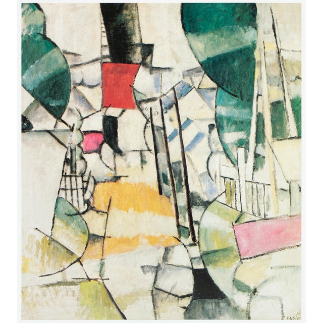 Green 1990 After Fernand Leger "The Level Crossing", Full-Color Parisian Print For Sale - Image 8 of 9